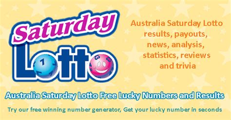australia saturday lotto number generator